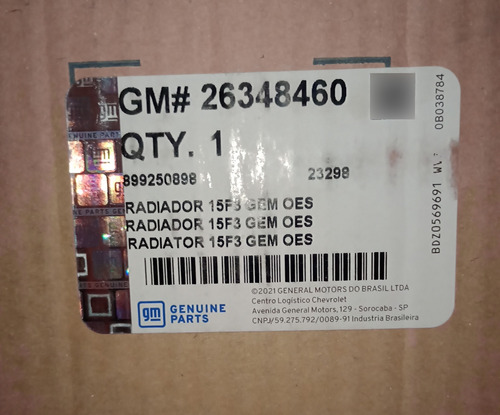 Radiador Chevrolet Tracker 2020/ Original