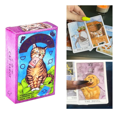 Cartas Del Tarot-tarot Rider-waite Versión Gatos