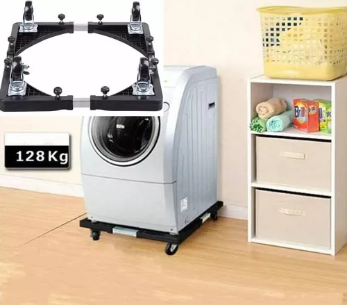  JKGHK Soporte para lavadora móvil, soporte telescópico para  lavadora, base ajustable para lavadora y refrigerador, base ajustable para  lavadora con rotación de 360°, soporte base multifunción para lavadora, con  cerradura 