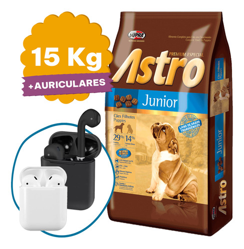 Astro Junior Perro Cachorro Todas Las Razas 15 Kg + Regalo