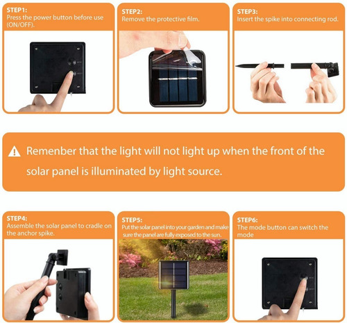 Imagen 2 de 10 de 300led/30m Tira De Luces Led Solares Luz Cadena Luces Ip65