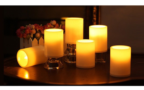 Imagen 4 de 4 de Velas Luz Led (3) Decorativas Con Control (1)