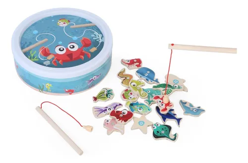 Juego Didáctico Edu Fun Pesca Madera