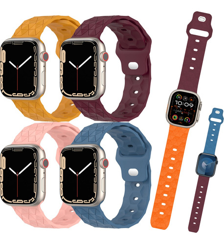 4 Correa Para Apple Watch Iwatch Ultra Se Series 9 8 7 6 5 4