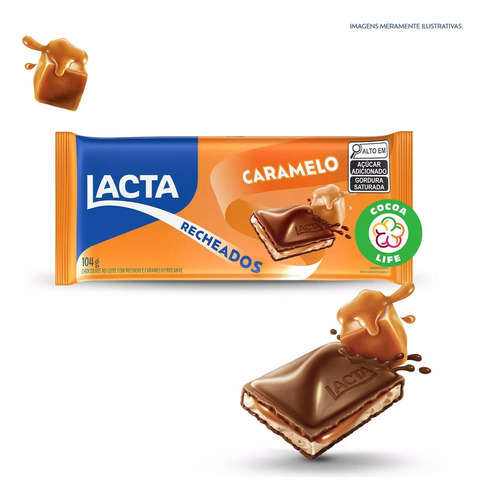 Chocolate de Caramelo Recheado 104g Lacta