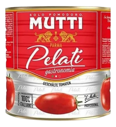 Lata De Tomate Italiano Mutti Pomodoro Pelati  2500 Gr.
