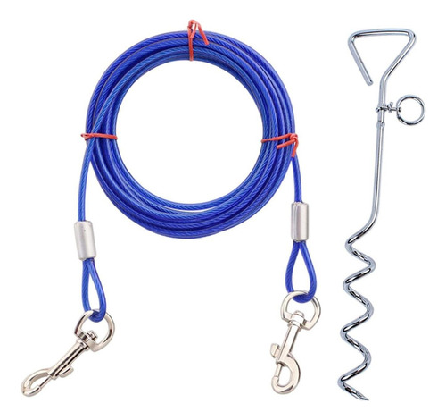 Cable De Amarre Y Estaca Para Mascotas Para Perros, Acero De