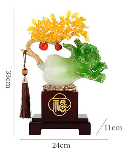 Estatua De Repollo Decoración China Fengshui 9,4x4,3x13