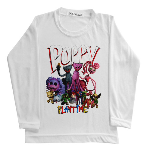 Remera Niños Personaje Poppy Playtime M/larga Talles 4 Al 16