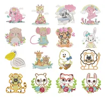 Comprar 30 Diseños Matrices P\u002F Maquinas Bordado Animales Tiernos