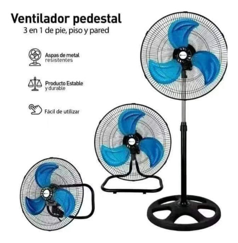 Ventilador 3 En 1 De 18 Pulgadas Aspas De Metal