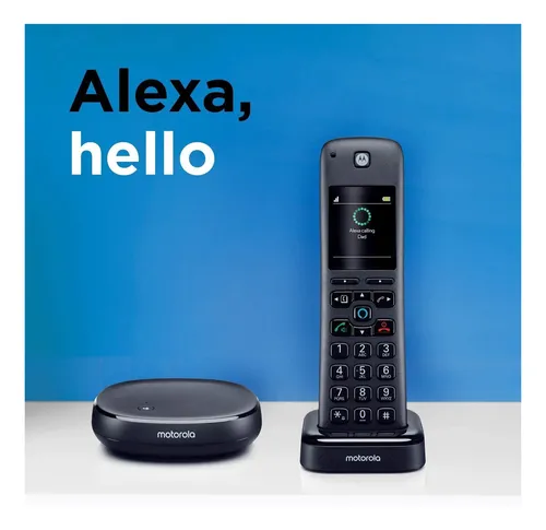 Telefono Inalambrico Motorola Axh01 Sistema Alexa Negro