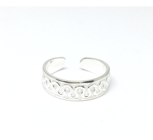 Anillo Falange Pie Ondas Midi Ring Abierto Plata 925