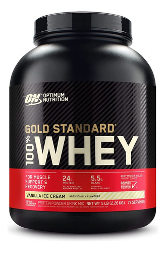 On 100% Whey Protein Gold Standard 5 Lbs Vanilla Ice Cream