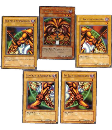 5 Piezas Exodia El Prohibido Inglés Ultra Raras Yugioh