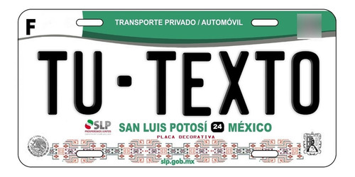 Placas Personalizadas Para Automovil San Luis Potosi