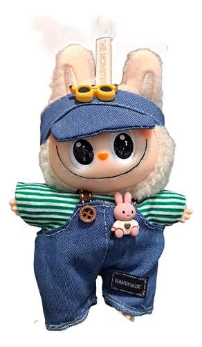Labubu Peluche Llavero The Monsters Exclusivos Visera Azul