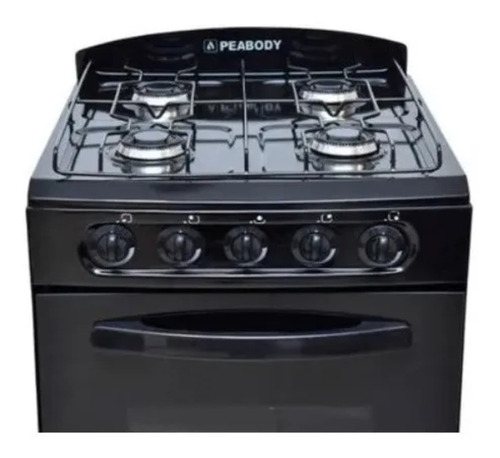 Cocina A Gas Peabody 53cm Negra Color Negro