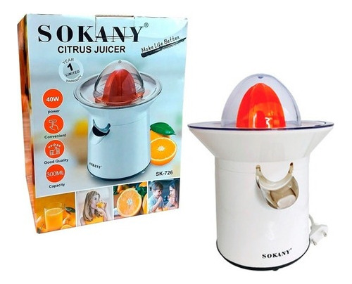 Exprimidor De Jugo Eléctrico Sokany Naranja Limones