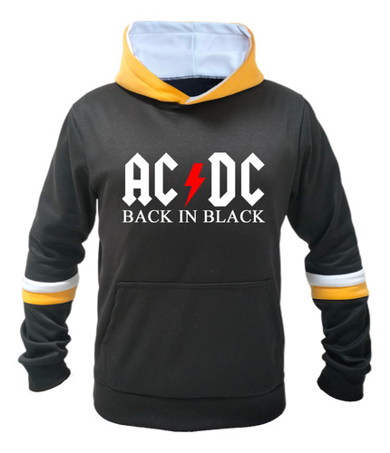 Buzo Hoodie Combinado Acdc 