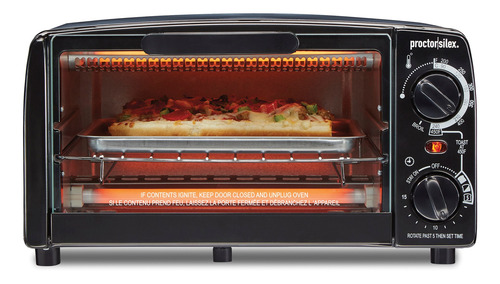 Imagen 3 de 5 de Horno Tostador Proctor Silex 4 Rebanadas Negro - H1319