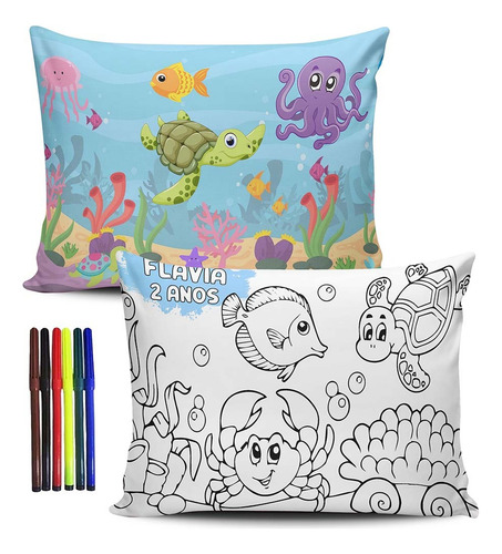 12 Almofadas Para Colorir 15x20cm - Qualquer Tema