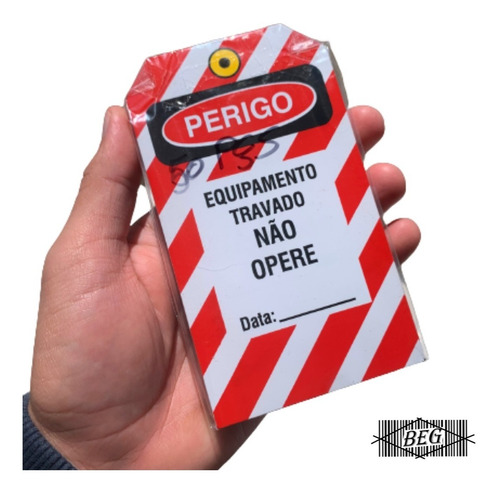 Tagout -   Perigo Não Opere  - Nr12 - Lote 50 Pç