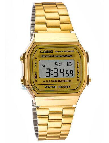 Reloj Casio Unisex Retro A-168 Cronómetro Original Garantía!