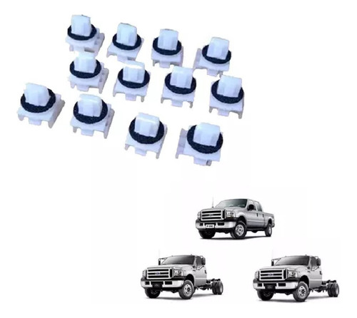 Kit 12 Presilha Fixação Churrasqueira Ford F250/350/4000