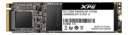 Disco sólido interno XPG SX6000 Lite ASX6000LNP-512GT-C 512GB