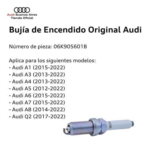 Bujía De Encendido Audi A5 2012 Al 2013