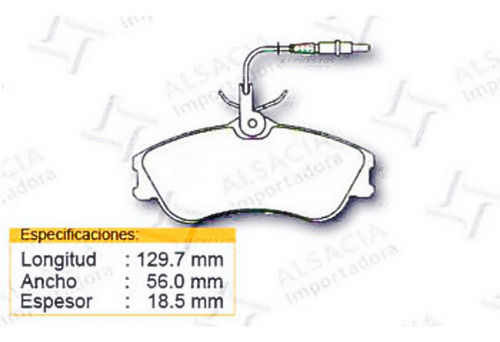 Juego Pastillas Freno Peugeot 306 1.6 Tu5jp 1998 2001 Del