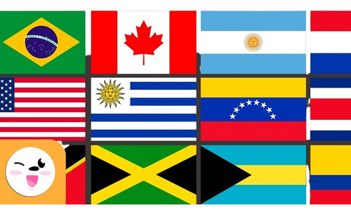 Banderas Diversos Países, De Tela,  Medidas  90 X 60cm