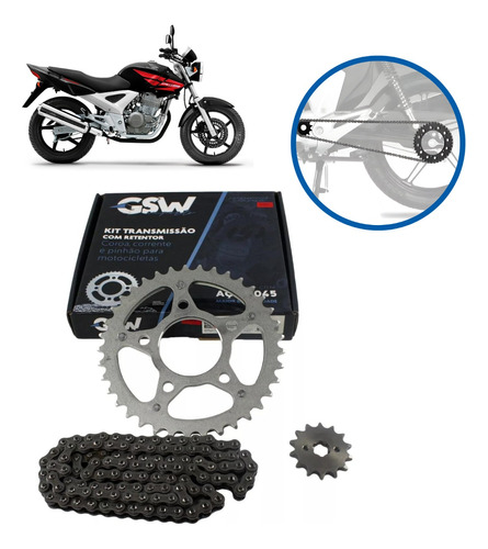 Kit Relação Honda Cbx Twister 250 Aço1045