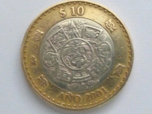 Moneda De 10 Pesos  Conmemorativa Cambio Milenio  2001