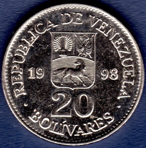 20 Bolívares 1998 Moneda De Venezuela