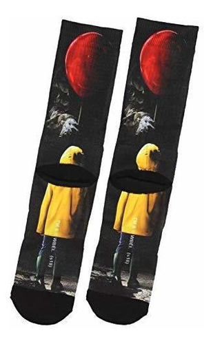 Calcetines It Pennywise Y Georgie Con Globo Rojo.