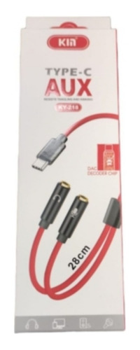 Cable  Usb Tipo - C A 3.5 Mm Doble De 28 Cm
