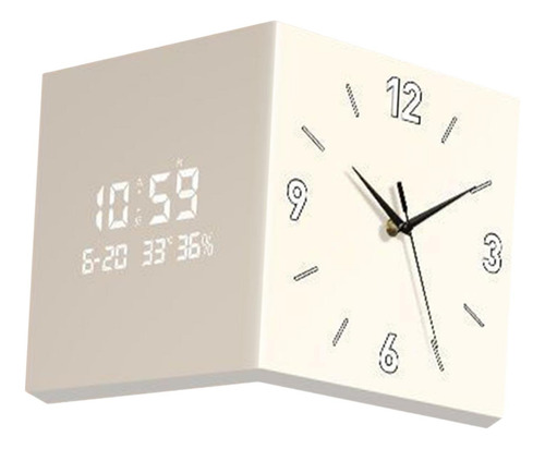 Reloj De Esquina Reloj De Pared Lateral Doble Leche Blanca