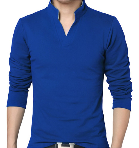 Buzo, Suéter, Polo, Camisa Azul Rey Cuello V