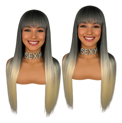 Peluca De Cabello Natural Oncologica De Encaje Frontal Wayan Balayage Negro Con Rubio 1