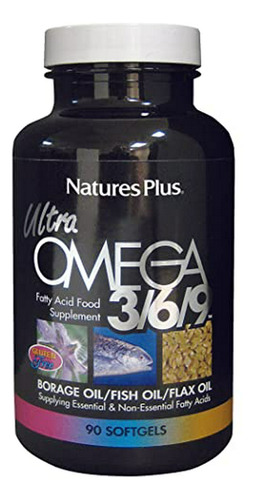 Suplemento Naturesplus Omega 3 6 9 - Aceite Borraja, Pescado Y L