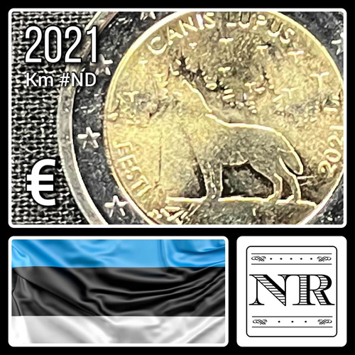 Estonia - 2 Euros - Año 2021 - N #275664 - Lobo