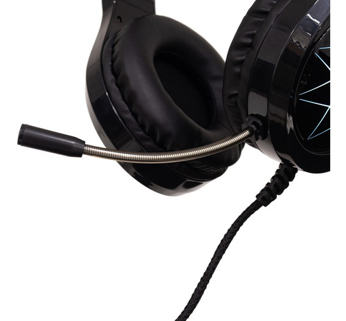 Imagem 2 de 6 de Fone De Ouvido Gamer Preto Com Microfone E Led Tedge