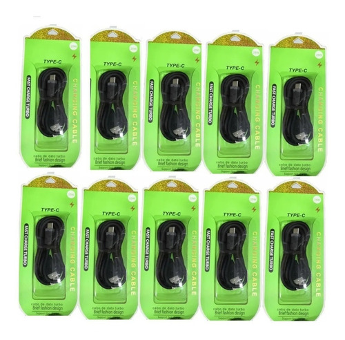 Kit 500 Cabo Turbo 25w Carregador Micro Usb Tip-c Atacado