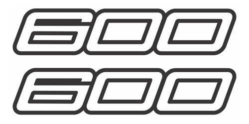 Adesivos Emblemas Laterais  600 Branco Compatível Kawasaki