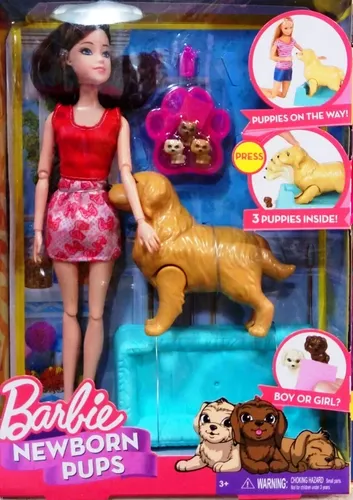 barbie con perritos que nacen