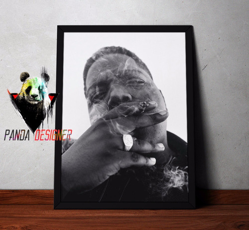 Quadro Notorious Big B.i.g Rap Hip Hop Musica 45x35 C/ Vidro