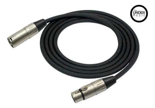 Cable Microfono Xlr Macho Xlr Hembra Kirlin Mpc-480 Bk 3m