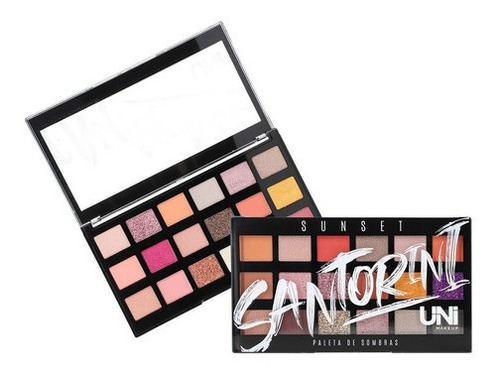 Paleta De Sombras 18 Cores Sunset My Matte Cintilante Gliter